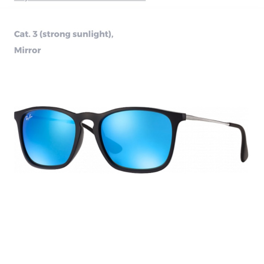 Ray Ban Chris Mirrored Lens Sunglasses
